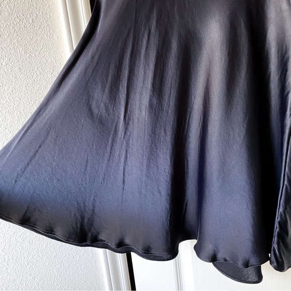 Doen Adelie Mini Dress Velvet Satin Silk Lace Collar Black Medium EUC - Picture 3 of 11